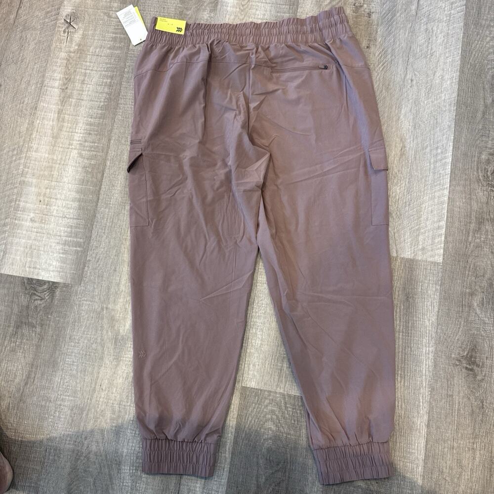 All In Motion Women’s Active Mid Rise Cargo Joggers In Brown Lightweight Xl New - Picture 8 of 11